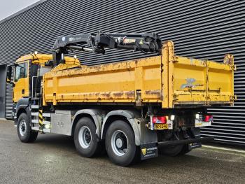 TGS 26.360 6X6 BB / HMF CRANE / 2 SIDE TIPPER